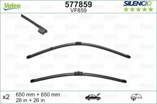 Valeo Silencio X.trm x2 Front Set Car Wiper Blades 650mm