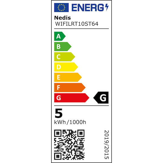 Nedis Смарт крушка LED 4.9W за фасунга E27 и форма ST64 Регулируем бял цвят 360лм Димируем