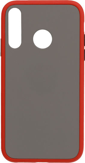 Color Button Back Cover Πλαστικό / Σιλικόνης Κόκκινο (Huawei P30 Lite)