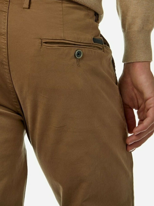 Trousers Chino Elastic in Slim Fit Beige
