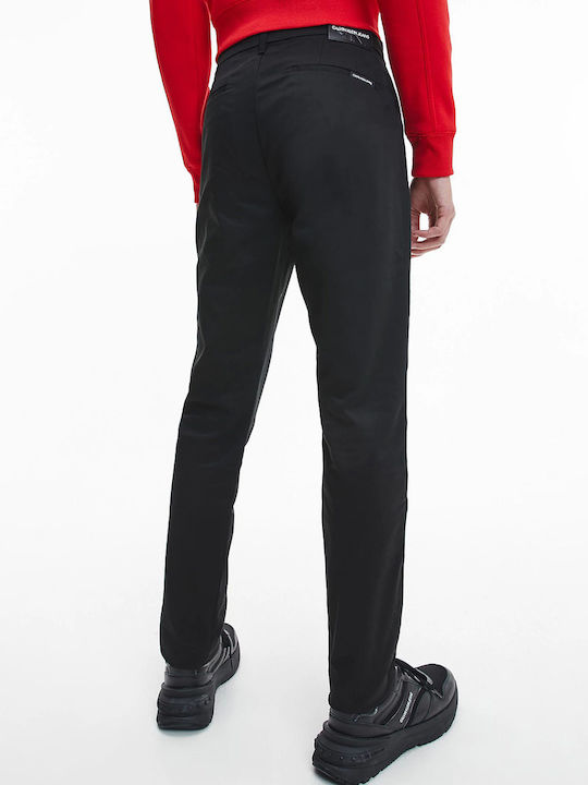 Trousers Chino Elastic in Slim Fit Black