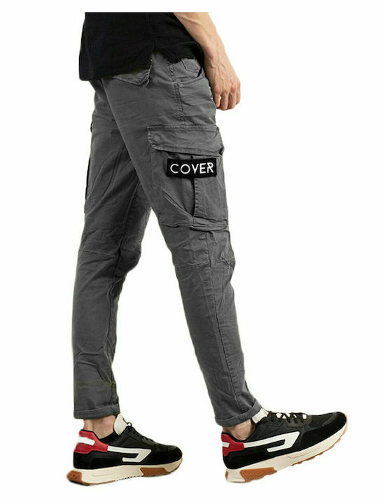 Cover Jeans Elvis T0185 Men's Trousers Cargo Elastic in Slim Fit Gray T0185-24