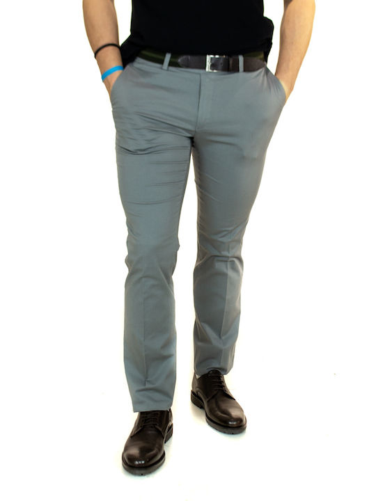 Trousers Chino Elastic in Regular Fit Gray