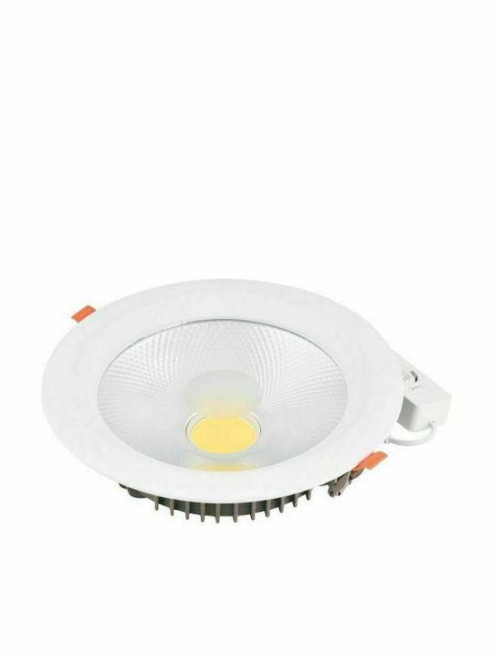 Spacelights Round Recessed LED Panel 40W with Natural White Light 22.5x22.5cm