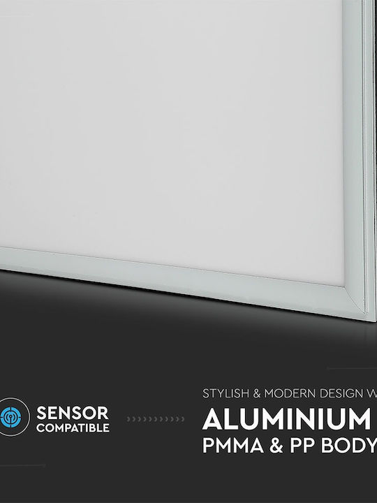 V-TAC Pătrat Încastrat Panou LED Putere 45W cu Alb Cald Lumini 60x60cm.