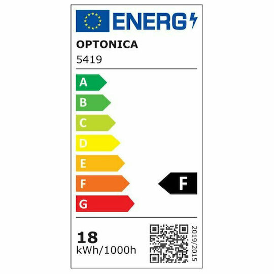 Optonica Commercial Linear LED Ceiling Light 18W Warm White IP20 L60xD2.2xH2.5cm