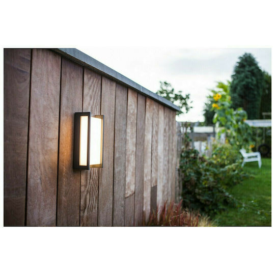 Lutec Qubo Wall-Mounted Outdoor Ceiling Light LED IP54 16W with RGB Light 22x11x7.4εκ.