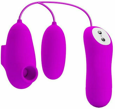 Pretty Love Suction & Vibro Bullets Vibrator Egg BI-014925 Fuchsia