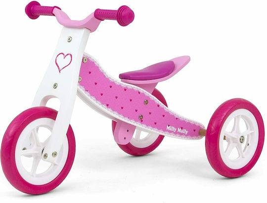 Milly Mally Bicicletă de Echilibru pentru Copii Look Hearts Fuchsia
