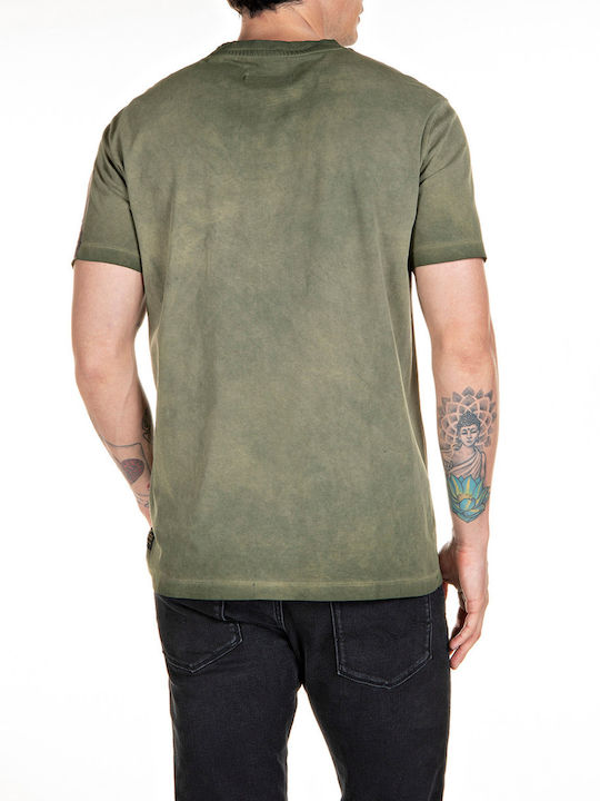 Replay Herren T-Shirt Kurzarm Khaki