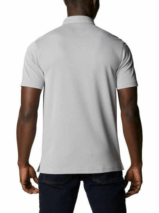 Nelson Point Polo Short Sleeve Blouse Light Gray