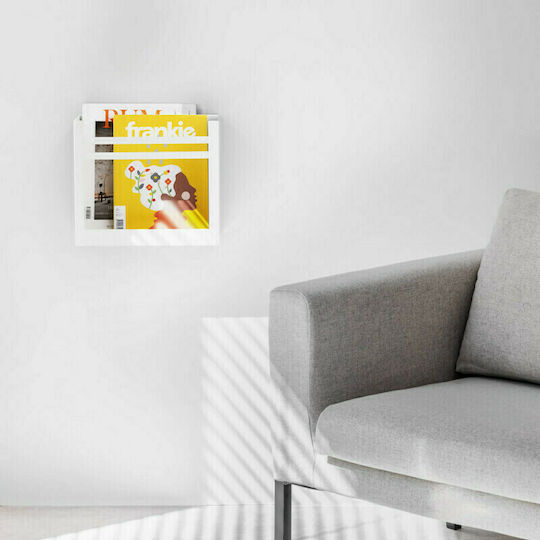 Navaris Suport Reviste Metalic White 30x11x27buc 1buc