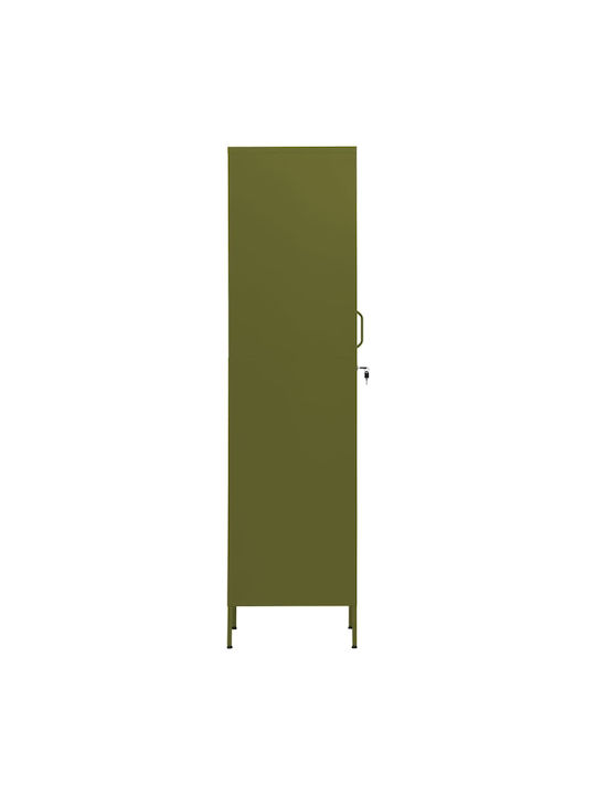 Kleiderschrank Büro mit Schloss Λαδί 35x46x180cm
