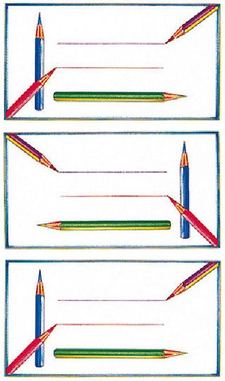 bsb Notizbuch-Etiketten Pencils Aufkleber 9Stück