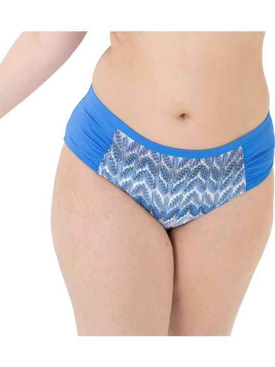 Bikini Slip Hohe Taille Blau