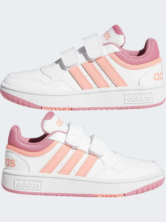 Hoops 3.0 CF Αθλητικά Παιδικά Παπούτσια Μπάσκετ με Σκρατς Cloud White / Acid Red / Rose Tone