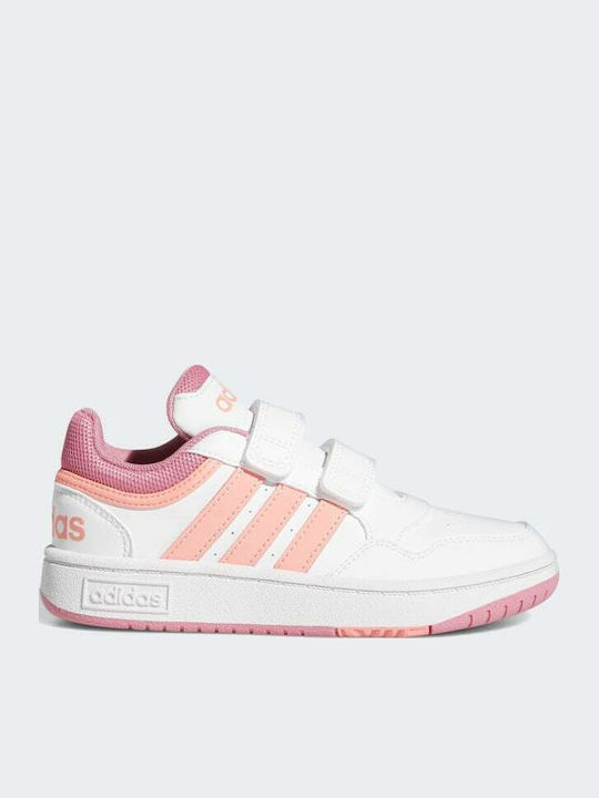 Hoops 3.0 CF Αθλητικά Παιδικά Παπούτσια Μπάσκετ με Σκρατς Cloud White / Acid Red / Rose Tone