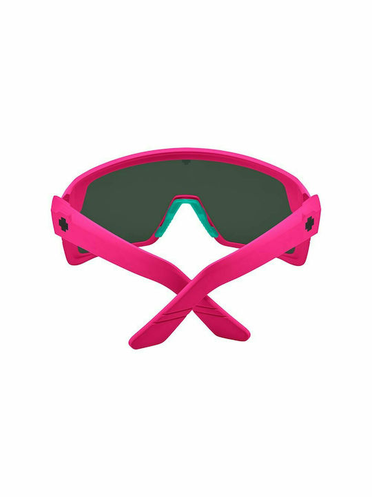 Spy Monolith Men's Sunglasses with Pink Plastic Frame and Turquoise Mirror Lens 6700000000151