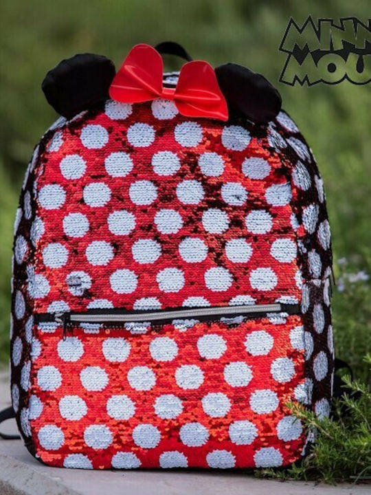 Minnie Mouse S0723088 Minnie Mouse Σχολική Τσάντα Πλάτης Δημοτικού Κόκκινη