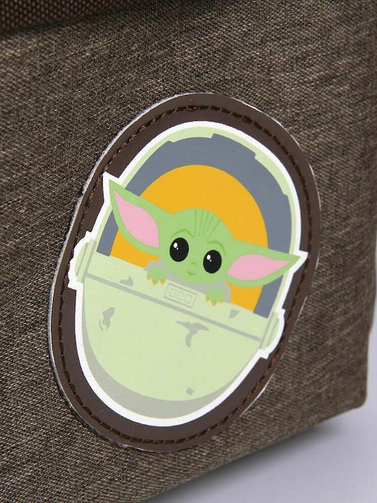 Cerda Star Wars Mandalorian Yoda Der Mandalorianer Schulranzen Rucksack Grundschule Braun mit Flaschenhalter