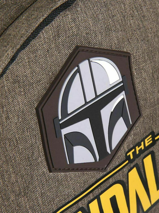 Cerda Star Wars Mandalorian Yoda Der Mandalorianer Schulranzen Rucksack Grundschule Braun mit Flaschenhalter