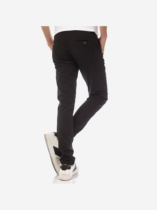 Brokers Jeans Pantaloni pentru bărbați Chino Elastice cu Croială Slim Negru