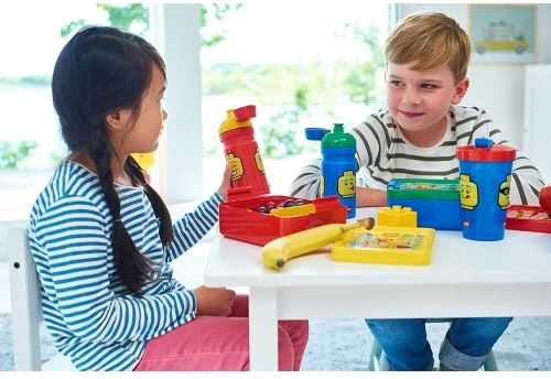 LEGO ICONIC GIRL Πλαστικό Παιδικό Δοχείο Φαγητού Κόκκινο 17 x 13.5 x 6.9εκ.