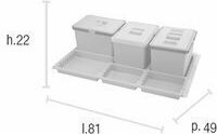 Elletipi Recycling Waste Bin for Cabinet Plastic Grey 36lt