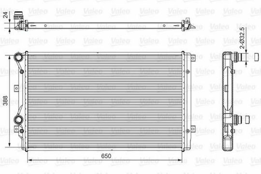 Valeo Car Water Radiator for Seat Altea / Leon / Toledo Skoda Octavia / Rapid / Superb / Yeti Volkswagen Golf / Jetta / Passat Audi A3