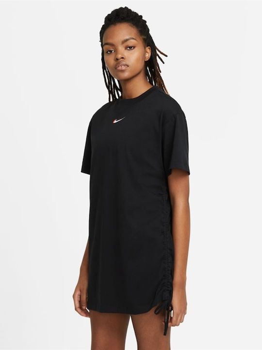 Essential Mini Αθλητικό Φόρεμα T-shirt Κοντομάνικο Μαύρο