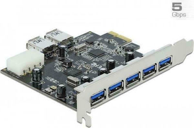 DeLock Card de control PCIe cu 7 porturi USB 3.0
