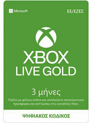Microsoft Xbox Live Gold Membership Προπληρωμένη Κάρτα με Πίστωση Χρόνου για 90 ημέρες Key