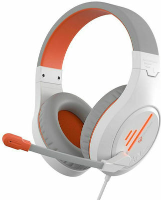 Meetion HP021 Over Ear Gaming Headset with Connection 3.5mm / USB White/Orange