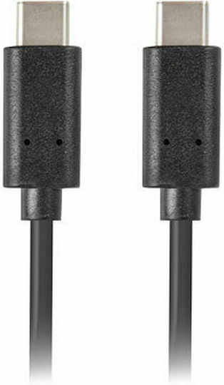 Lanberg USB 3.1 Кабел USB-C Мъжки - USB-C Черен 1.8м CA-CMCM-31CU-0018-BK