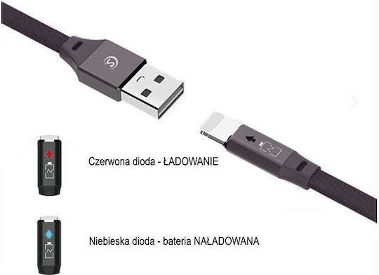 Somostel SMS-BW04 Flat USB-A to Lightning Cable Black 1m