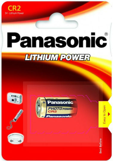 Panasonic Photo Power Литиева Батерия CR2 3V Еднократна (Long Life) 1бр