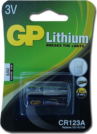 GP Batteries Μπαταρία Λιθίου CR123A 3V Μιας Χρήσης (Long Life) 1τμχ