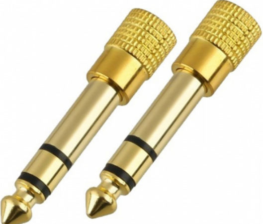 Ibiza Sound Converter 6.3mm male to 3.5mm female Gold 1pcs EUR-OPE-2025
