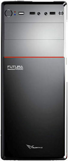 Alcatroz Futura N1000 Midi Tower Κουτί Υπολογιστή Κόκκινο