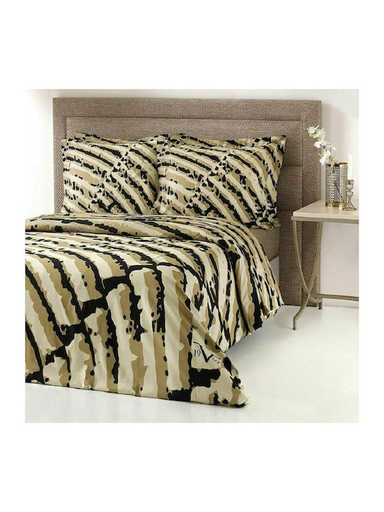 SB Home Teatro Module Cuvertură Extra-dublu Bumbac Bej 240x260cm 3buc