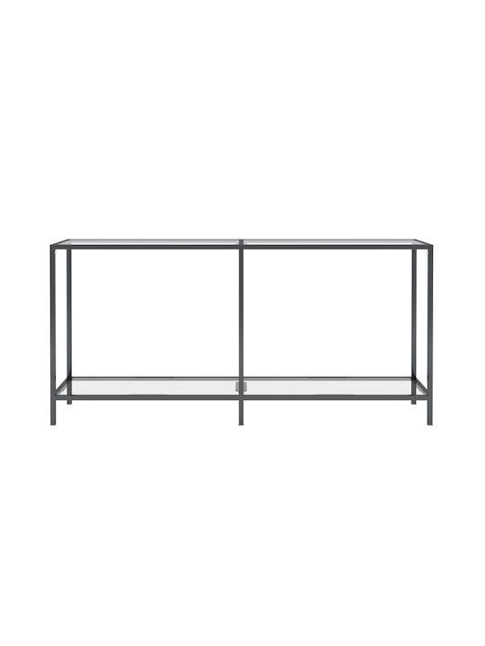 Конзолна маса Метална със Стъклено Покритие Transparent Д160xШ35xВ75.5cm