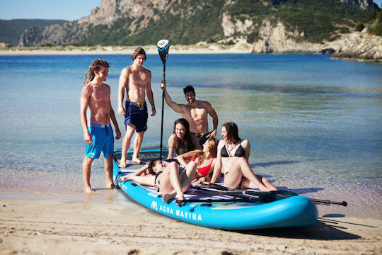 Aqua Marina Mega 18’1″ Aufblasbar SUP Board mit Länge 5.5m Hellblau