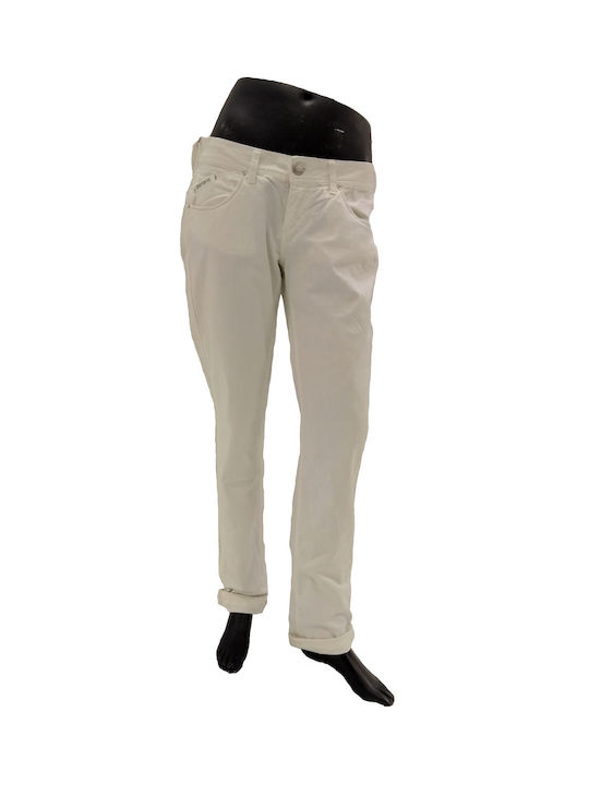 Staff Snizzy Low Waist Women's Jean Trousers in Slim Fit White