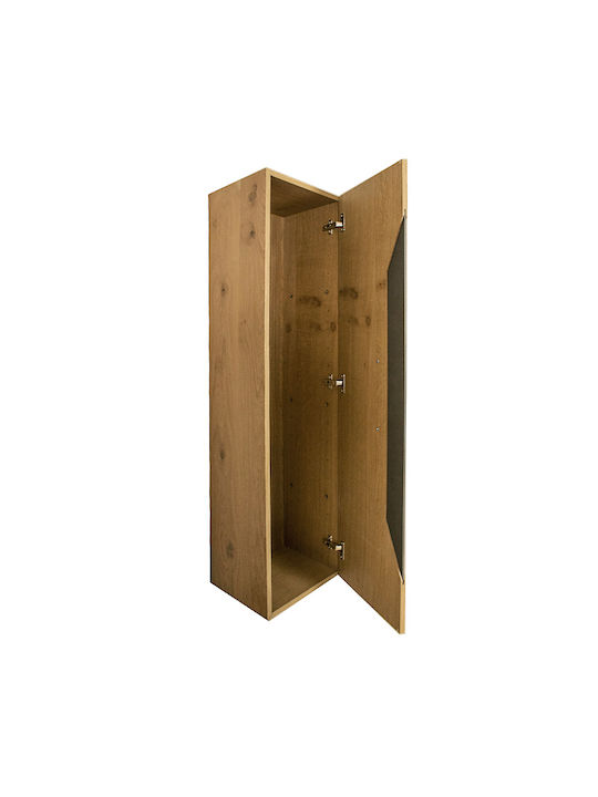 Jakarta Wand Wohnzimmer Vitrine aus Spanplatte Oaks 35x32x130cm
