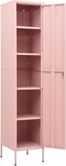 Metallisches Büroaufbewahrungsschubladenschrank mit Schloss Rosa 35x46x180cm