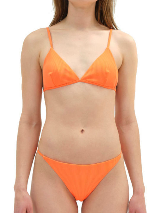 Set Bikini Triangle & Brazil Neon Orange