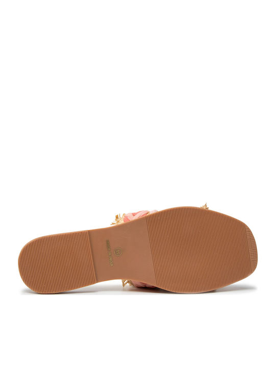 Sandale Casual Damă Din Piele Cu Model Roz