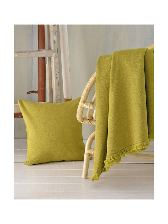 Rythmos Decorative Pillow Case Sebastiao from 100% Cotton Green 40x40cm.