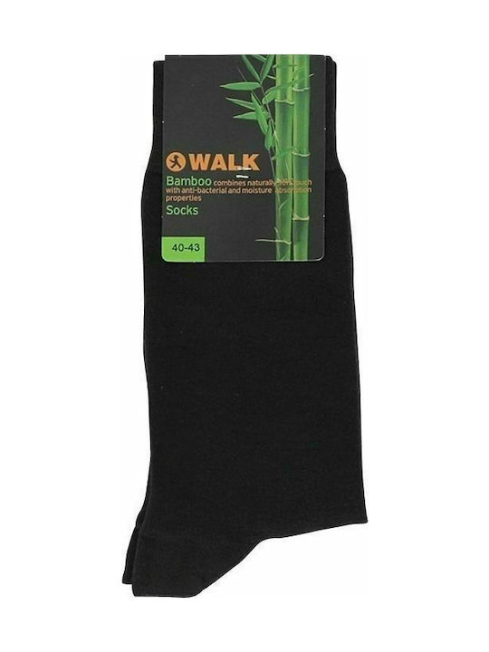 Walk Γυναικείες Μονόχρωμες Κάλτσες Μαύρες