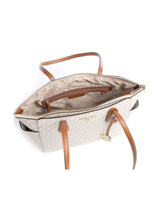Marilyn Leather Women's Bag Shopper Shoulder Beige